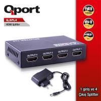 HUB-QPORT (Q-SPL4) FULL HD 1 GIRIS 4CIKIS HDMI SPLITTER (SINYAL COGALTICI) HDMI ÇOKLAYICI